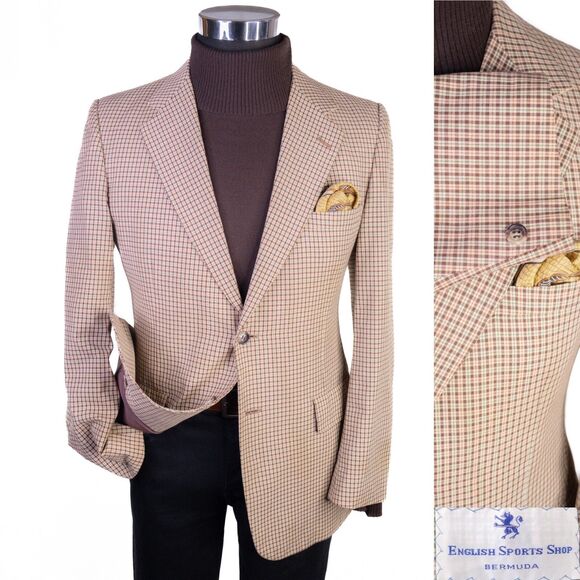 English Sports Shop Other - English Sports Shop Bermuda Men's Checkered Blazer Sport Coat 40R Casual Jacket